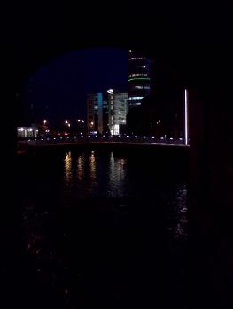 Leeds City Centre Night Scene River Aire Leeds Dark Arches