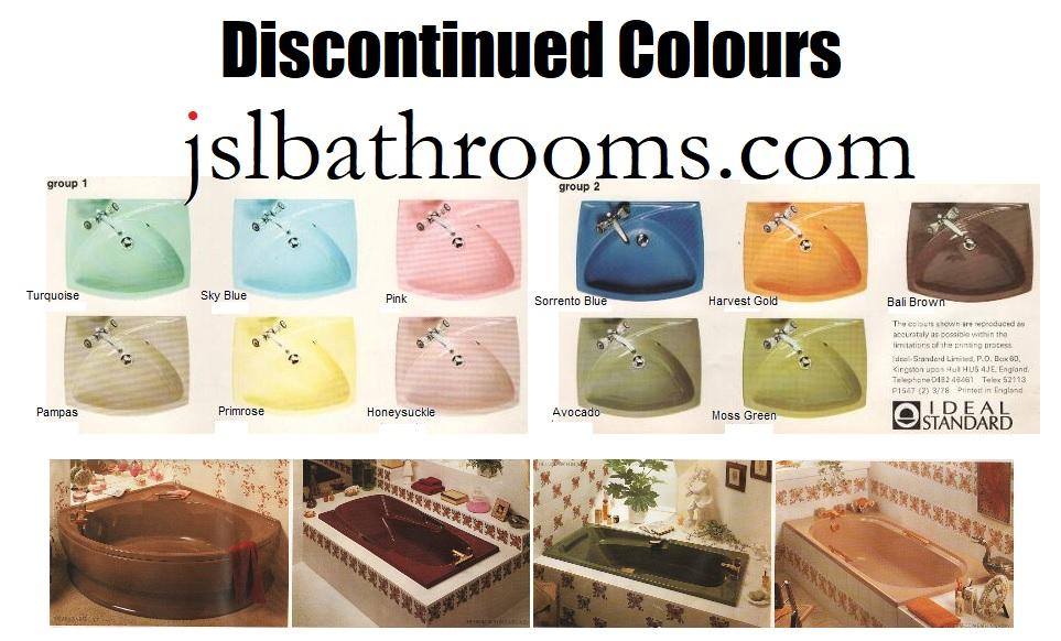 bathroom colours 1960s 1970s 1980s 1990s