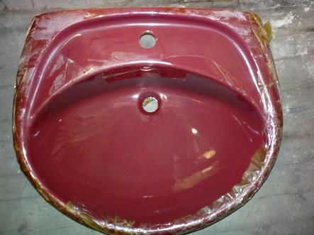 burgundy red wine colour bathroom sink