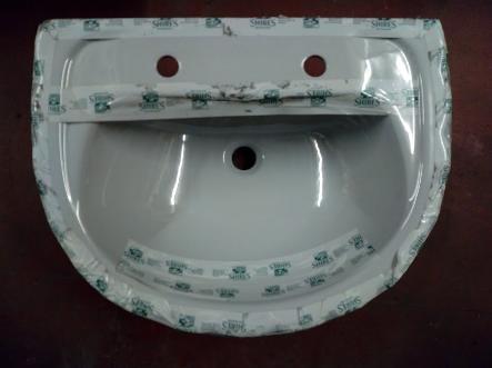 shires shell grey basin two tap holes
