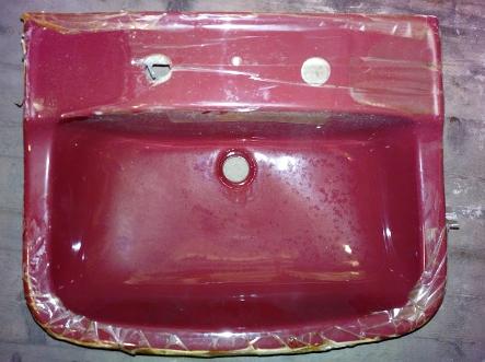 burgundy standard two hole basin