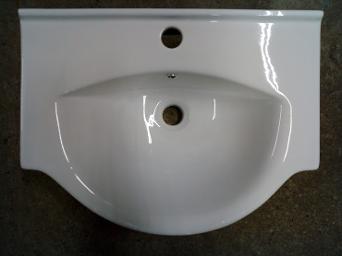 55Z semi recessed vanity basin 555mm 420mm
