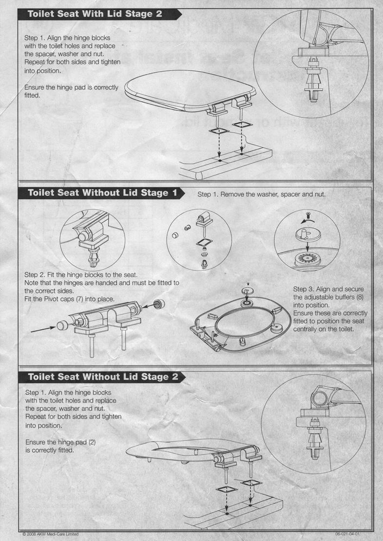 akw medicare toilet seat easy access manual