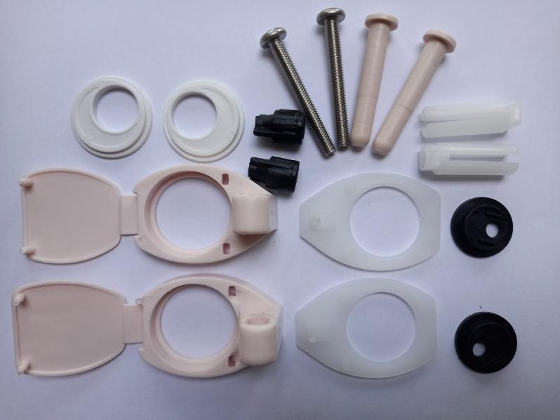 almond rose colour toilet seat hinges