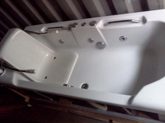 Hydraulic special needs chair lift bath with whirlpool system JSL Bathrooms Bradford
