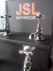 Edwardian Traditional cross headed chrome bathroom taps