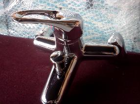 loop chrome bath shower mixer lever hollow