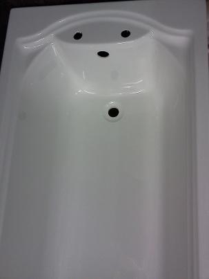 wide 750mm bath art deco style wavy 