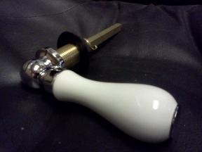 victorian white ceramic center toilet flush lever