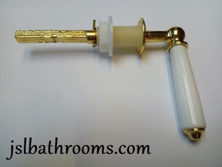 dark gold toilet flush handle ceramic