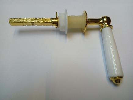 dark gold toilet flush handle ceramic