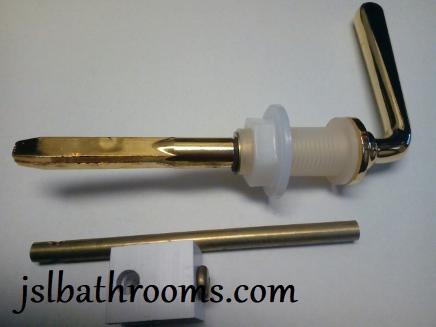 tubular gold plated brass cistern lever