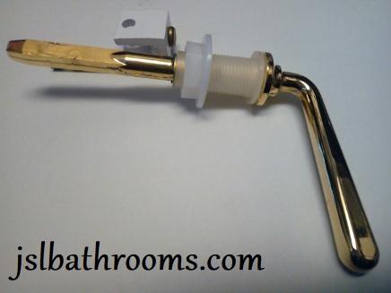 solid tubular long gold flush lever uk