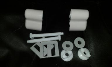 Whisper pink colour toilet seat hinges macdee plastic