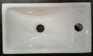 wall mounted bathroom basin oblong rectangular Fayans