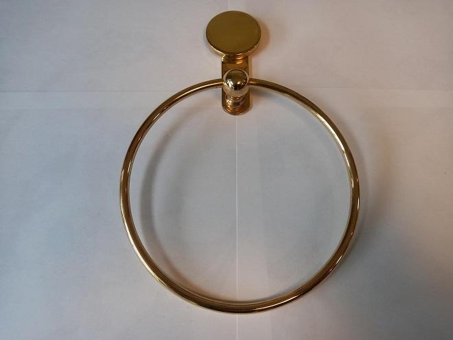 W Adams gold towel ring brass british made uk