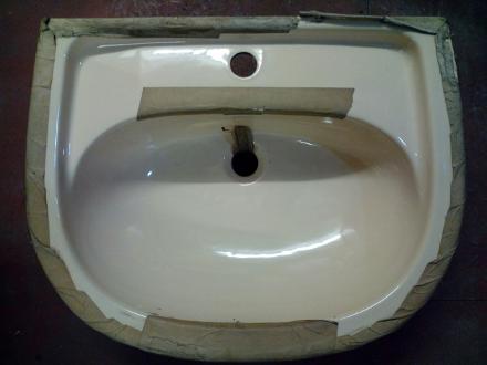 almond one tap hole monobloc basin