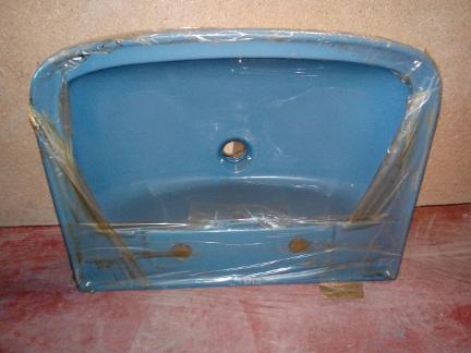 alpine blue colour basin two tap hole