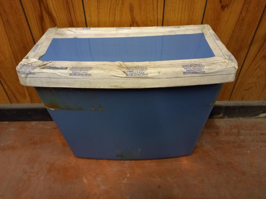 alpine blue colour toilet tank qualcast