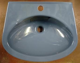 warnerton alpine blue colour wall basin small