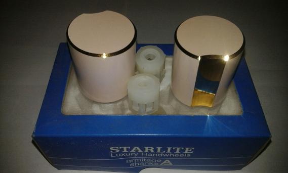 tap heads armitage starlite gold lustron rose satin