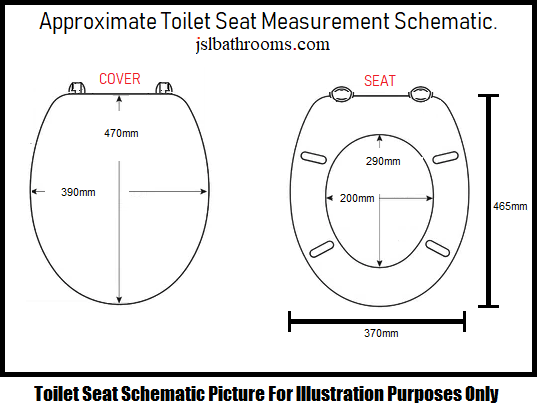armitage shanks astra toilet seat size