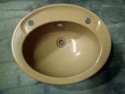 autumn tan brown plastic vanity bowl