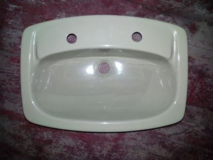 armitage shanks avocado planet wash basin inset