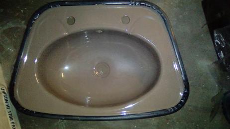 bali brown metal vanity basin bowl inset