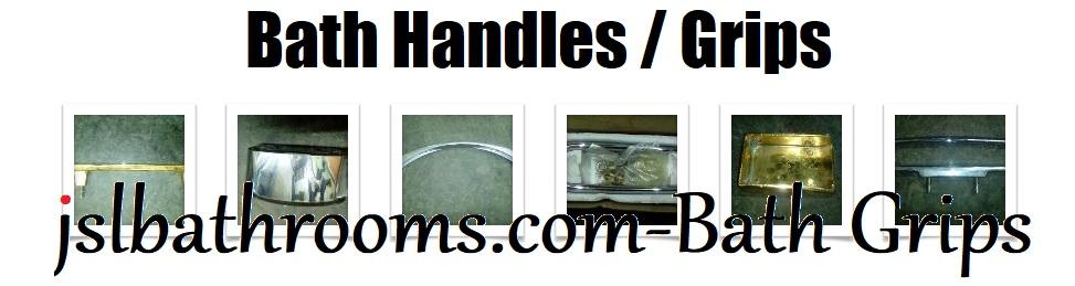 bath handles grips chrome brass gold white