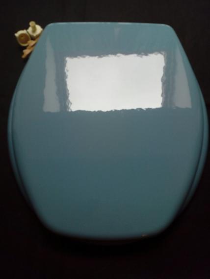 bermuda blue colour gloss toilet seat