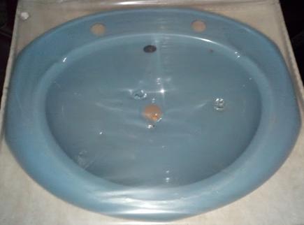 bermuda blue oval plastic vanity bowl
