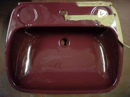 large valadares burgundy bathroom basin