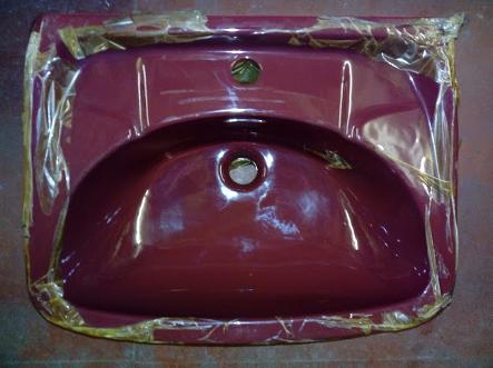 burgundy basin bathroom standard size