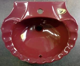 burgundy shell basin small 1th