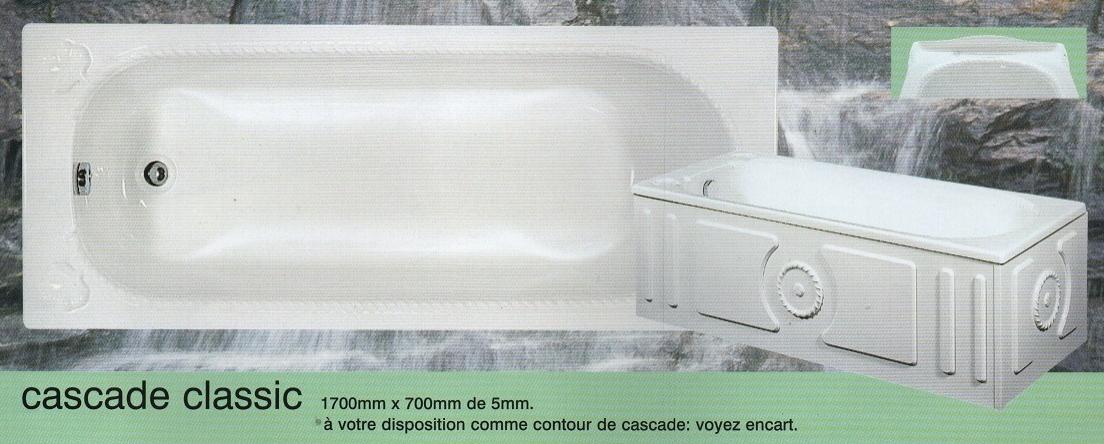 cascade classic rope edge bath 1700