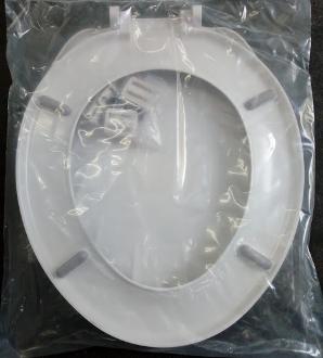 celmac shell toilet seat white back