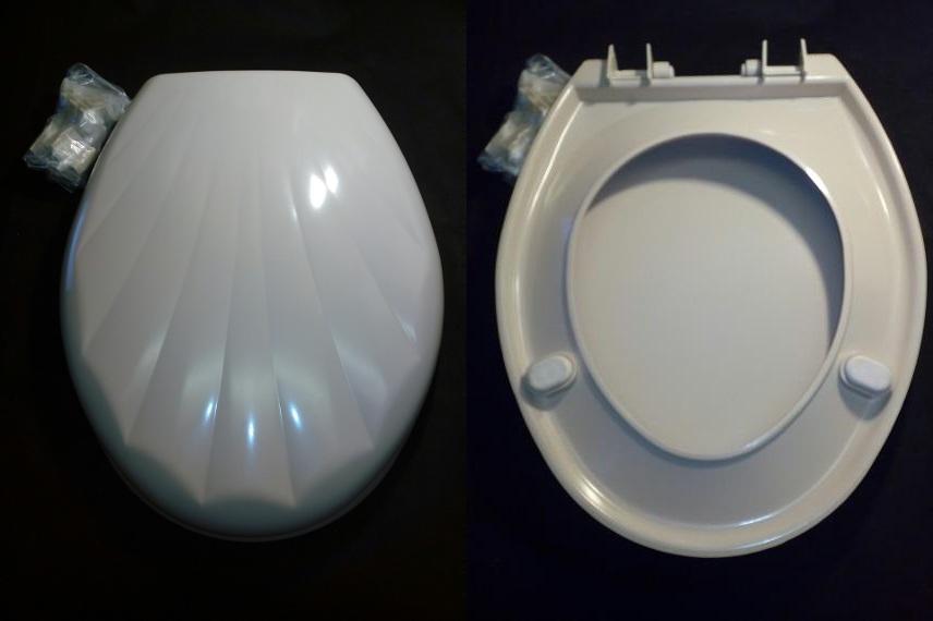 champagne colour shell toilet seat 3