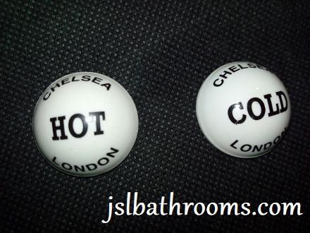 chelsea london hot cold tap caps