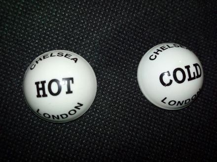 chelsea london hot cold tap caps