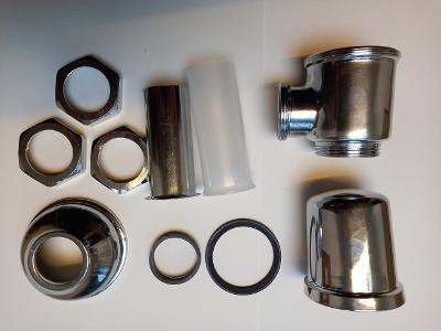 chrome brass metal basin trap