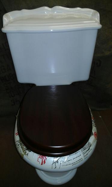 large traditional close coupled toilet