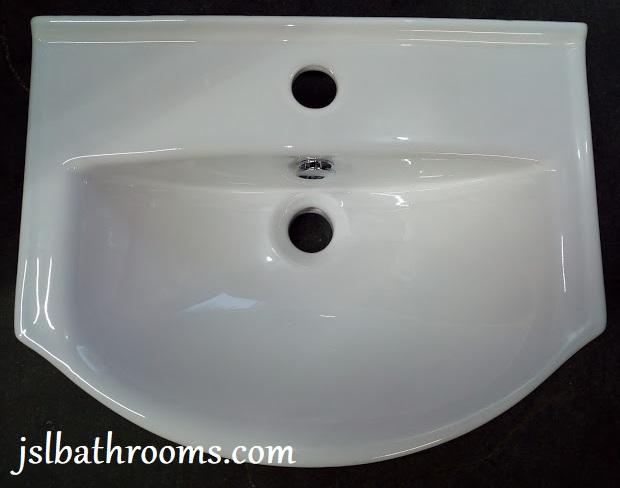 tc bathrooms console basin semi recessed wall mounted TCANCON45