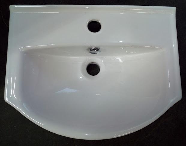 tc bathrooms console basin semi recessed wall mounted TCANCON45
