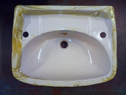 coral pink qualcast bathroom basin