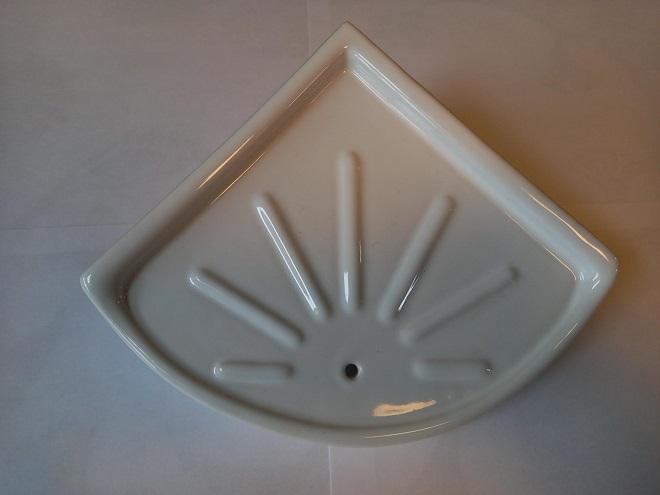 corner shelf ceramic soap dish drain