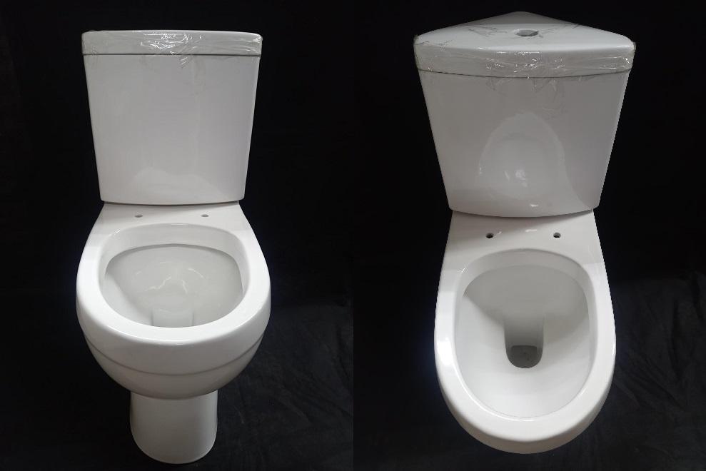 corner loo wc close coupled toilet