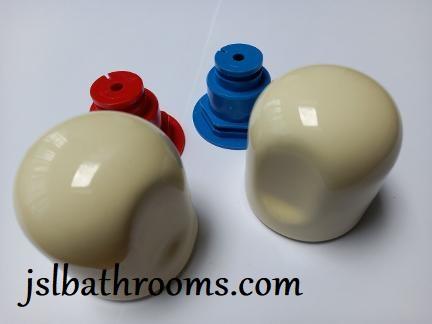 creme armitage shanks porcelain handwheels