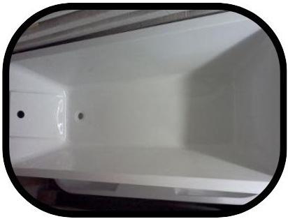 square edged spacious wide inside bath clean lines