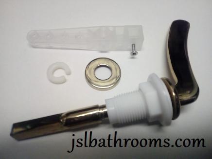 wavy gold plated loo flush lever